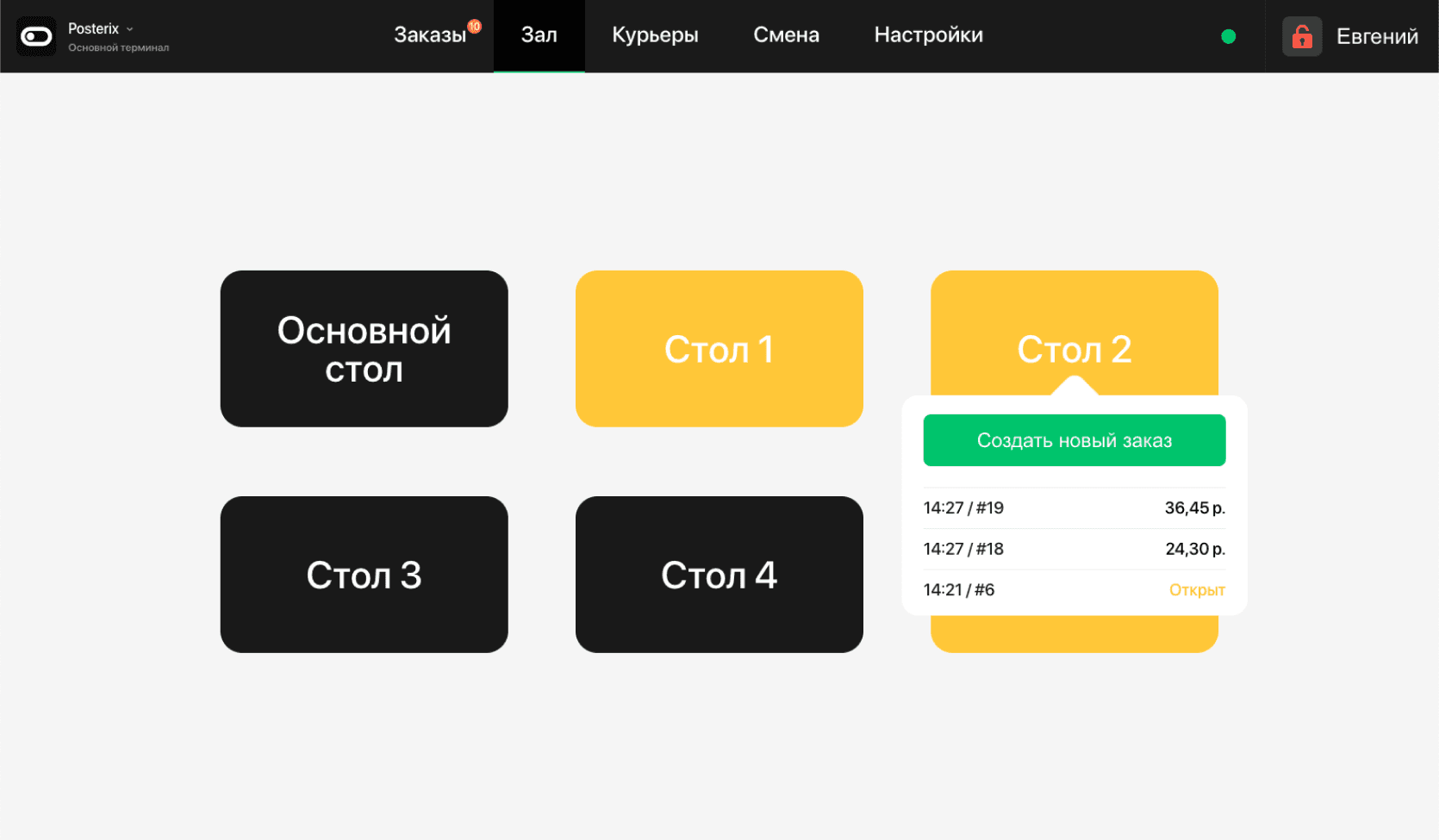 Простая работа внутри заведения